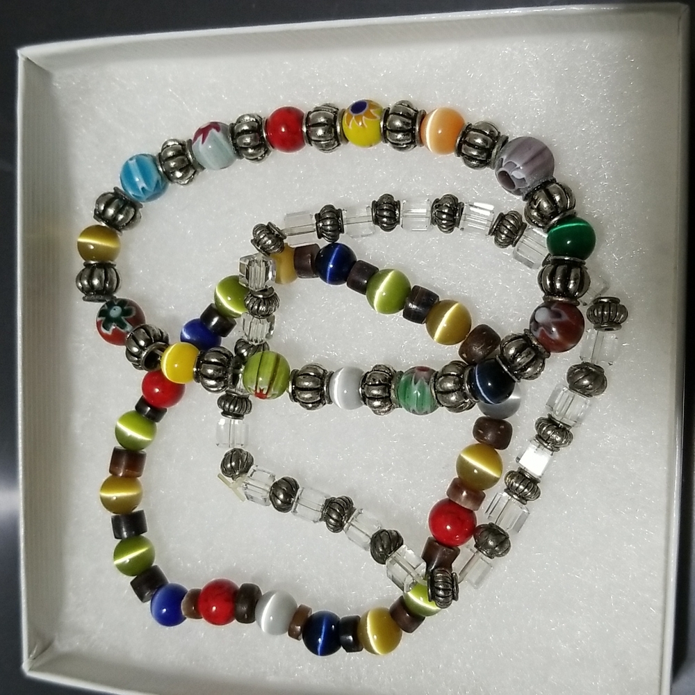NEW! 3 bracelets made with Swarovski materials
